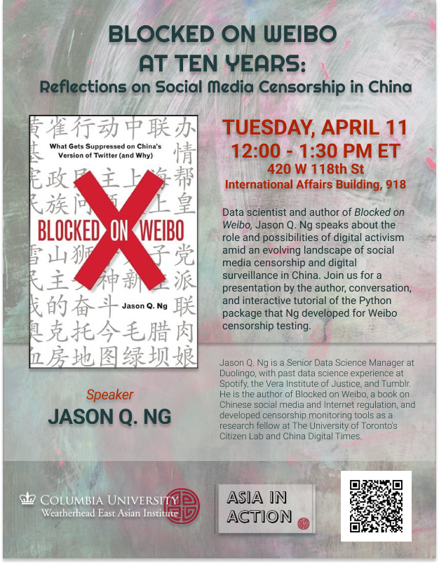 Blocked On Weibo At Ten Years: Reflections On Social Media Censorship ...